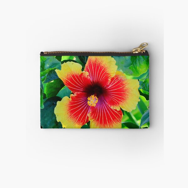 Item preview, Big Red and Yellow Hibiscus in the Bushes designed and sold by jaynerushton.