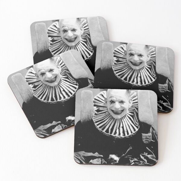 Item preview, Creepy Clown, Vintage Black and White Old Photo designed and sold by modernretro.