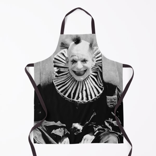 Item preview, Creepy Clown, Vintage Black and White Old Photo designed and sold by modernretro.