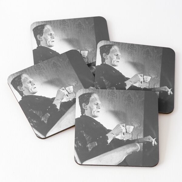 Item preview, Frankenstein on Cigarette Break, Black and White Old Photo designed and sold by modernretro.