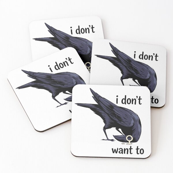 Item preview, Funny Introvert Raven Hiding Head I Don't Want To designed and sold by Vermanartist.