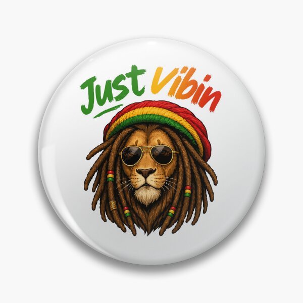 Item preview, Just Vibin Lion Reggae Vibes Rasta Dreadlocks designed and sold by Uppercase Tees.