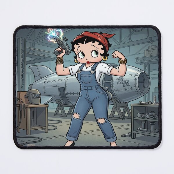 Item preview, Retro Futuristic Pin Up Mechanic Cartoon Art designed and sold by KabronX.