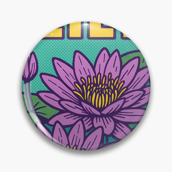 Item preview, Retro Pop Art Poster Illustration of Water Lily Flowers | Bold Aquatic Bloom Print with Serene Pond Reflections & Botanical Vintage Aesthetic | Elegant Floral Wall Art Decor designed and sold by PaintedPixels01.