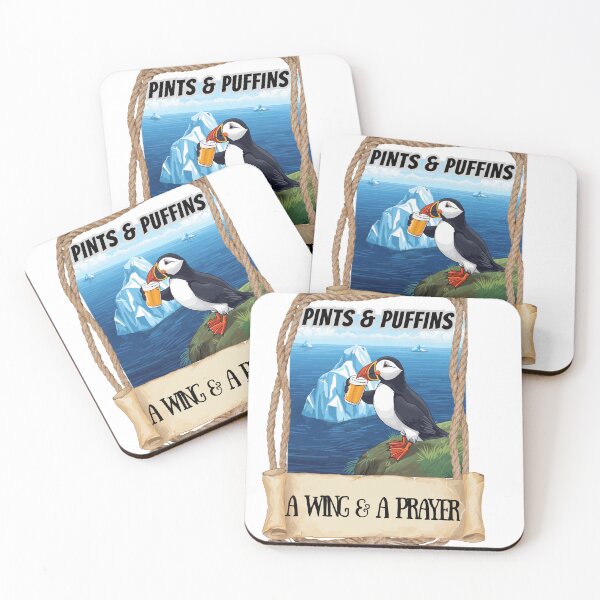 Item preview, PUFFIN SOUVENIR HAVING A PINT ON A WING AND A PRAYER designed and sold by VinlandFashion.