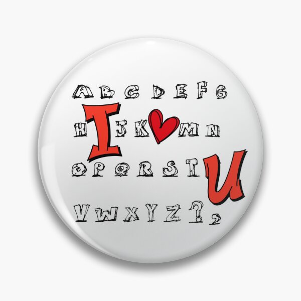 Item preview, Sketchy I Love You Red Heart - Alphabet Drawn Art designed and sold by 22kcashlab.