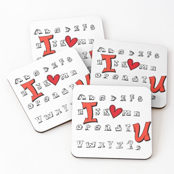 Item preview, Sketchy I Love You Red Heart - Alphabet Drawn Art designed and sold by 22kcashlab.