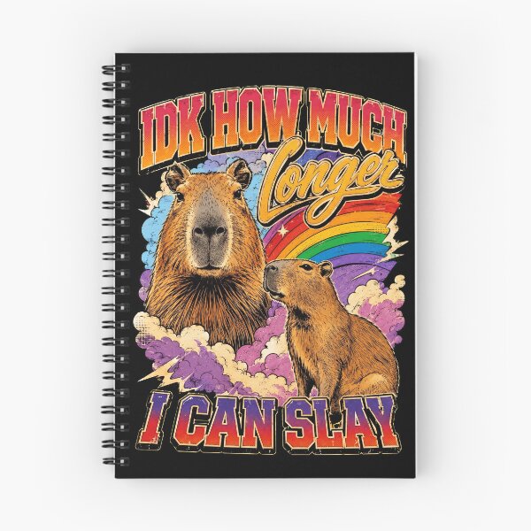 Item preview, Retro Capybara Meme IDK How Much Longer I Can Slay designed and sold by Vermanartist.