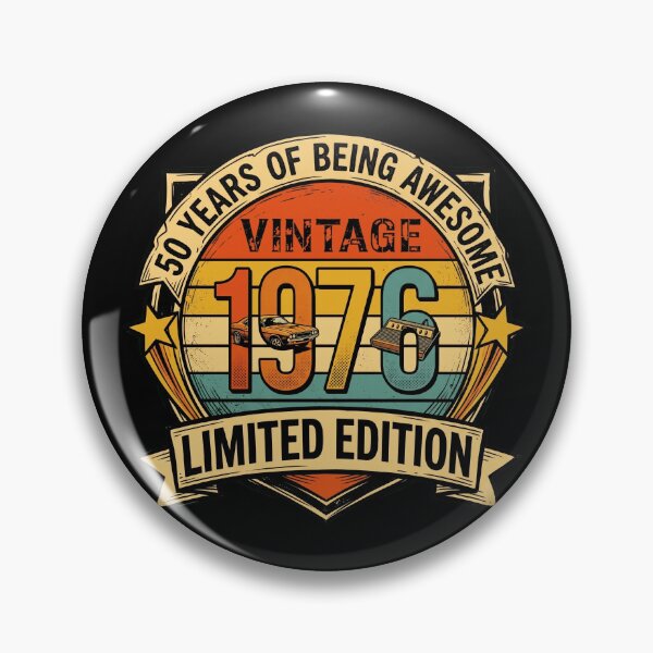 Item preview, Vintage 1976 50th Birthday Limited Edition Retro Muscle Car designed and sold by Vermanartist.