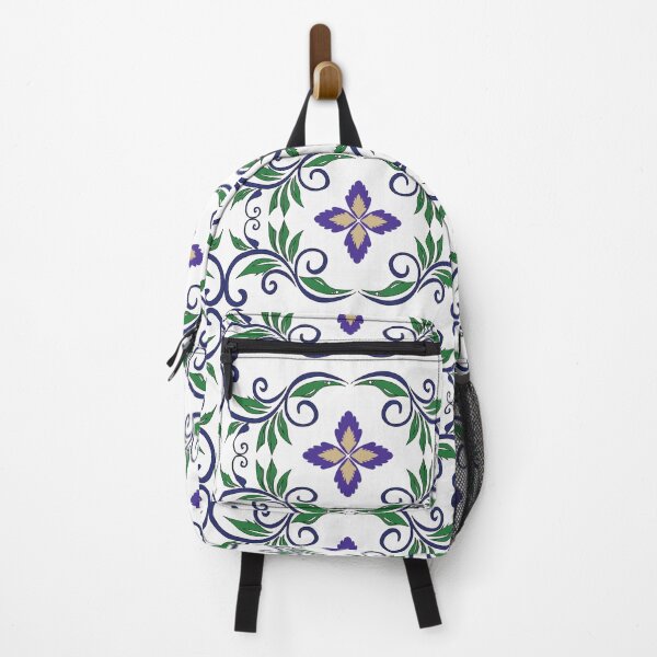Item preview, Oriental traditional floral seamless ornament pattern in navy blue, purple and gold designed and sold by AjjimaJKM.