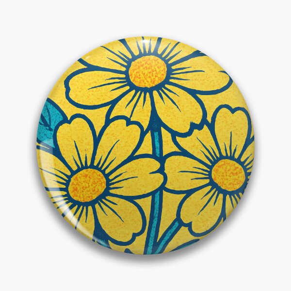 Item preview, Retro Pop Art Poster Illustration of Wallflower Blooms | Bold Wildflower Botanical Print with Soft Vintage Texture & Natural Garden Aesthetic | Minimal Floral Wall Art Decor designed and sold by PaintedPixels01.
