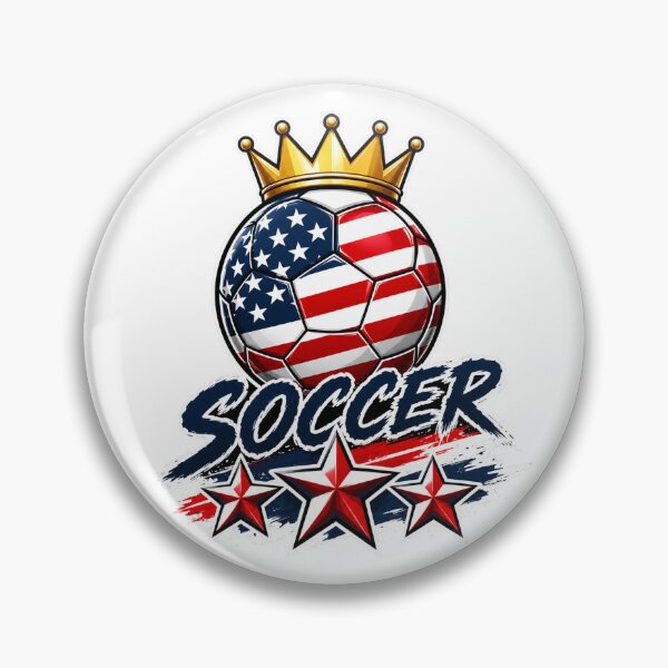 Item preview, America Flag Crowned Soccer Ball designed and sold by QuiteOrbit.