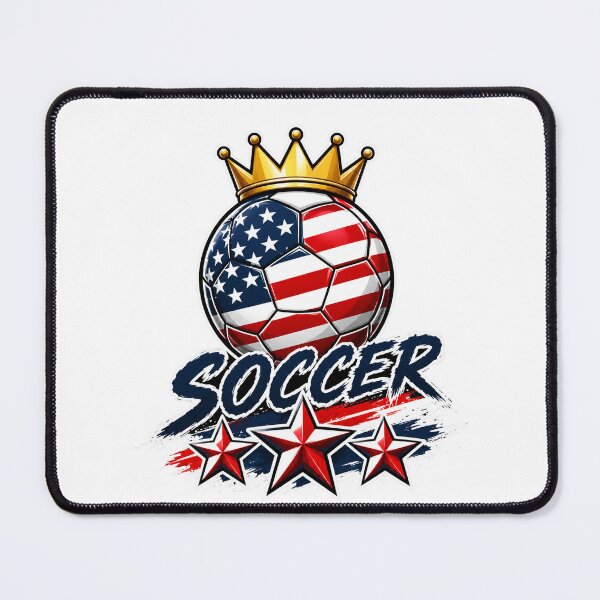 Item preview, America Flag Crowned Soccer Ball designed and sold by QuiteOrbit.