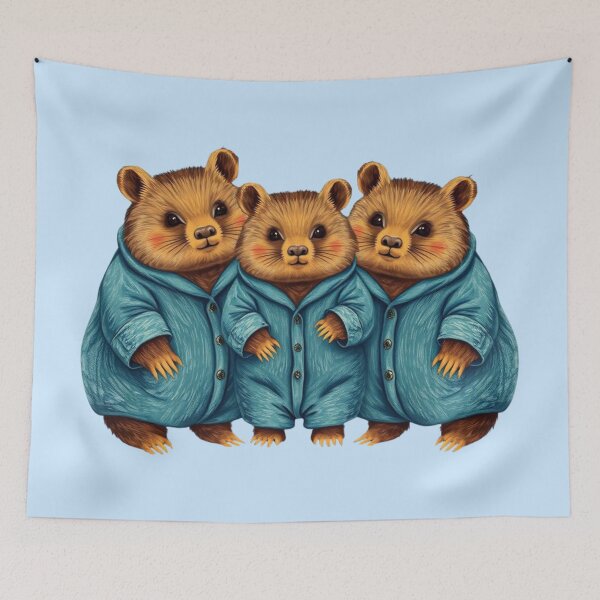 Item preview, Cute Wombats in Pyjamas designed and sold by pUNKnown.