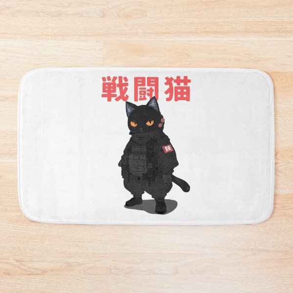 Item preview, Battle Cat – Japanese-Inspired Tactical Warrior Illustration designed and sold by PrismPulseApp.