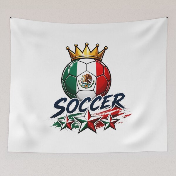Item preview, Mexico Flag Crowned Soccer Ball designed and sold by QuiteOrbit.