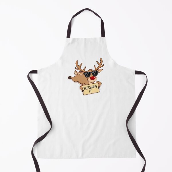 Item preview, Funny Sleighing It Cartoon Christmas Reindeer designed and sold by BeautifulVibe.