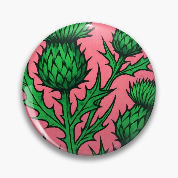 Item preview, Retro Pop Art Poster Illustration of Thistle Flower | Bold Scottish Wild Botanical Print with Spiky Purple Bloom & Vintage Nature Aesthetic | Dramatic Floral Wall Art Decor designed and sold by PaintedPixels01.