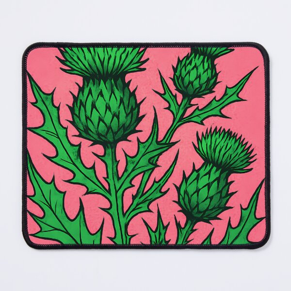 Item preview, Retro Pop Art Poster Illustration of Thistle Flower | Bold Scottish Wild Botanical Print with Spiky Purple Bloom & Vintage Nature Aesthetic | Dramatic Floral Wall Art Decor designed and sold by PaintedPixels01.