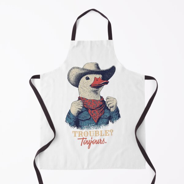Item preview, Cowboy Duck Trouble Toujours Funny Western Sarcastic Duck Gift designed and sold by DustGoldStudio.