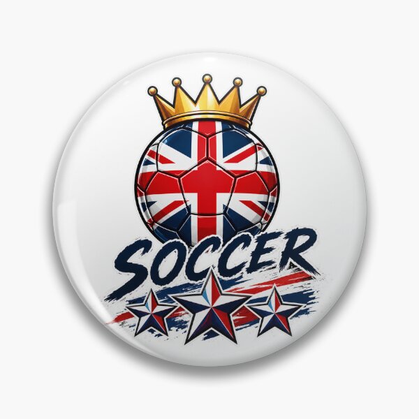 Item preview, England Flag Crowned Soccer Ball designed and sold by QuiteOrbit.
