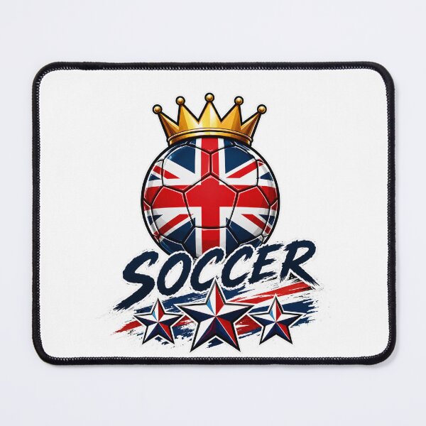 Item preview, England Flag Crowned Soccer Ball designed and sold by QuiteOrbit.