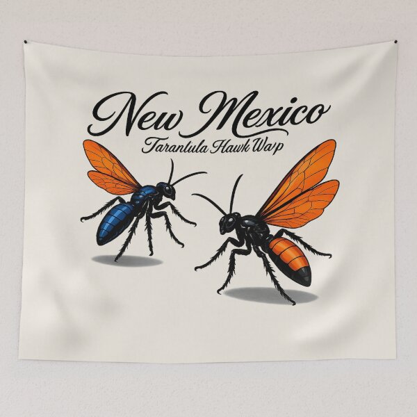 Item preview, New Mexico Tarantula Hawk Wasp Retro Poster designed and sold by The-Drip-Studio.