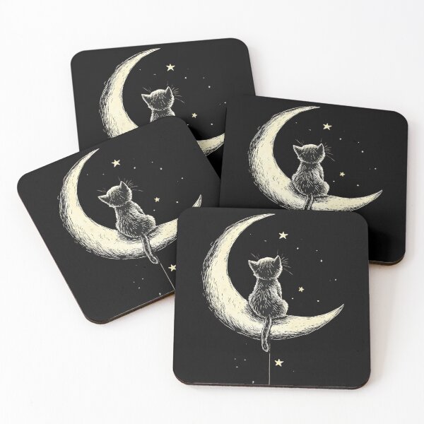 Item preview, Cat in moon designed and sold by VividMorphk.