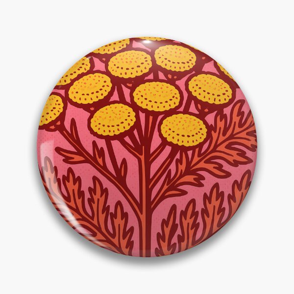 Item preview, Retro Pop Art Poster Illustration of Tansy Flowers | Bold Yellow Wildflower Print with Botanical Detail & Vintage Herb Garden Aesthetic | Decorative Floral Wall Art Decor designed and sold by PaintedPixels01.