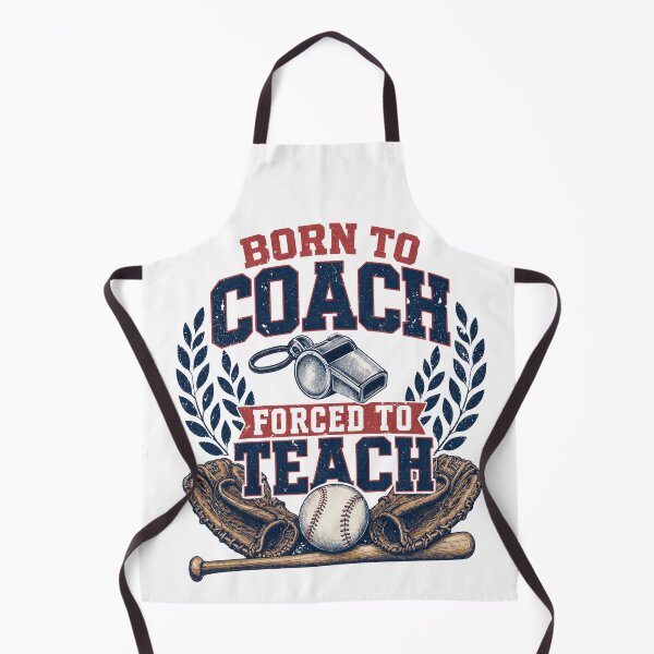 Item preview, Born to Coach Forced to Teach baseball vintage Teacher designed and sold by CF_VintageDesign.