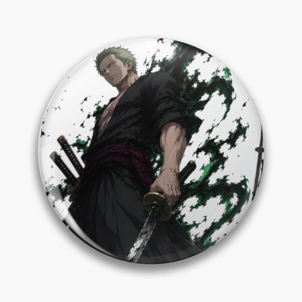 Item preview, Zoro | Emerald Blade Warlord – Dark Samurai Anime Inspired Warrior Art designed and sold by Dyan4.