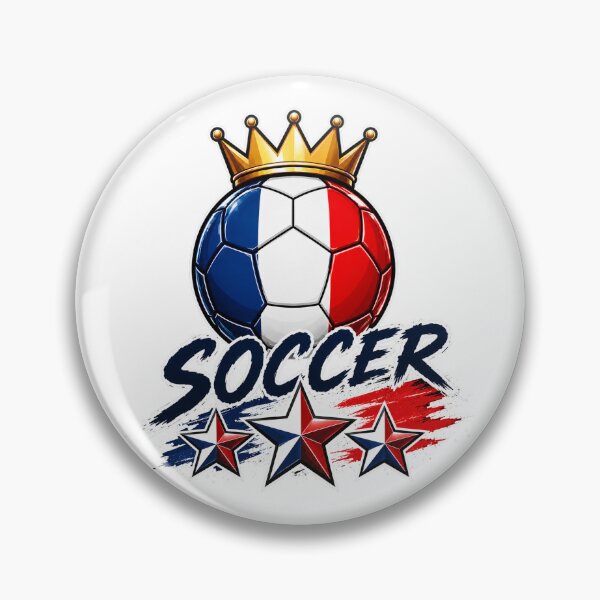 Item preview, France Flag Crowned Soccer Ball designed and sold by QuiteOrbit.