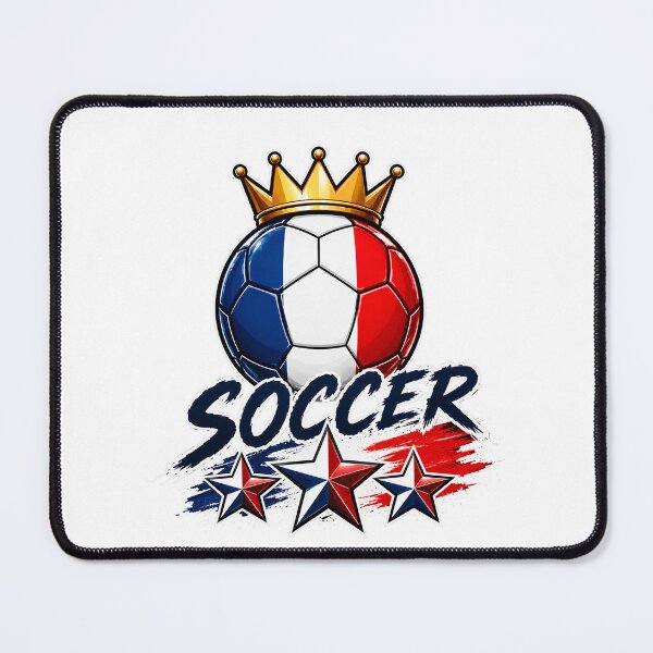 Item preview, France Flag Crowned Soccer Ball designed and sold by QuiteOrbit.