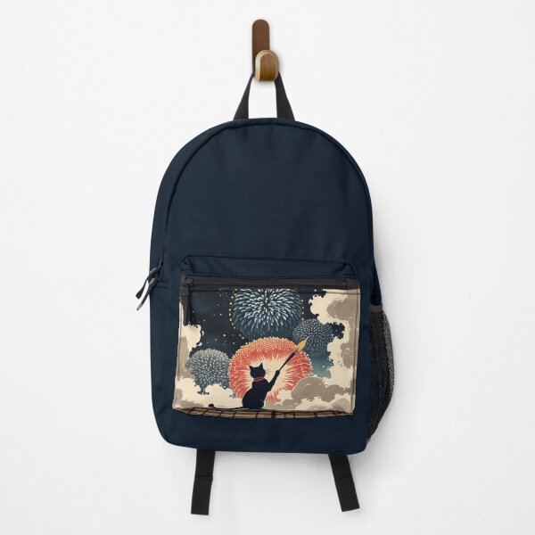 Item preview, Cat Painting the Night Sky Fireworks designed and sold by LEO'S CREATURE れおずくりーちゃー.