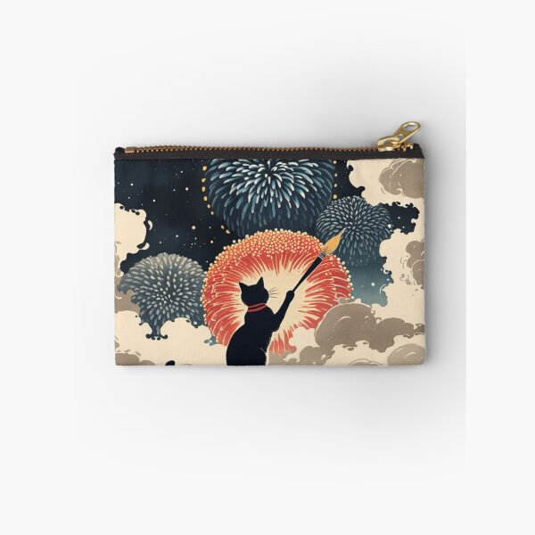 Item preview, Cat Painting the Night Sky Fireworks designed and sold by LEO'S CREATURE　れおずくりーちゃー.