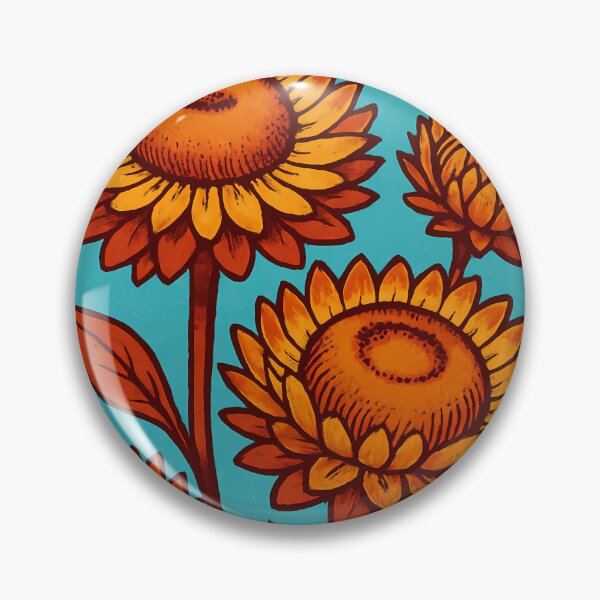 Item preview, Retro Pop Art Poster Illustration of Strawflower Blooms | Bold Everlasting Botanical Print with Vibrant Textured Petals & Vintage Floral Aesthetic | Modern Cottagecore Wall Art Decor designed and sold by PaintedPixels01.