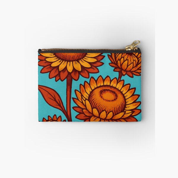 Item preview, Retro Pop Art Poster Illustration of Strawflower Blooms | Bold Everlasting Botanical Print with Vibrant Textured Petals & Vintage Floral Aesthetic | Modern Cottagecore Wall Art Decor designed and sold by PaintedPixels01.