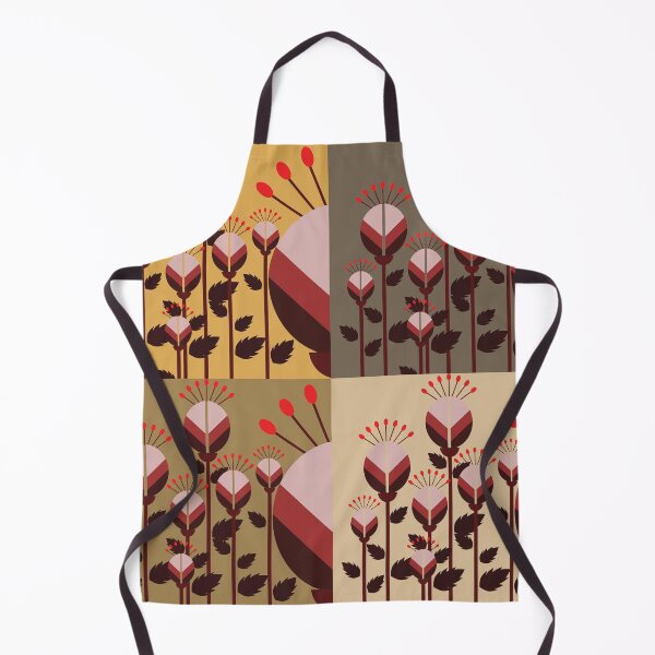 Item preview, Abstract Geometric Floral Pattern in Warm Autumn Tones designed and sold by PowerAntShop.