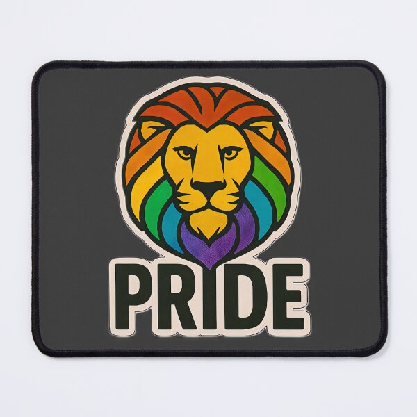 Item preview, Rainbow Pride Lion LGBTQ Equality Inclusion Community Artwork designed and sold by PinUpPizzazz.