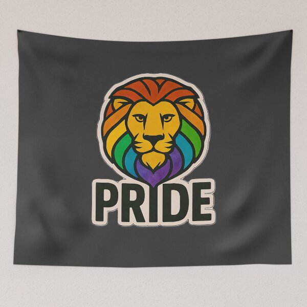 Item preview, Rainbow Pride Lion LGBTQ Equality Inclusion Community Artwork designed and sold by PinUpPizzazz.