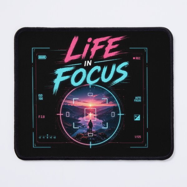 Item preview, Life In Focus Futuristic Neon Photography Sticker designed and sold by Omanut Studio — By Ashwin..