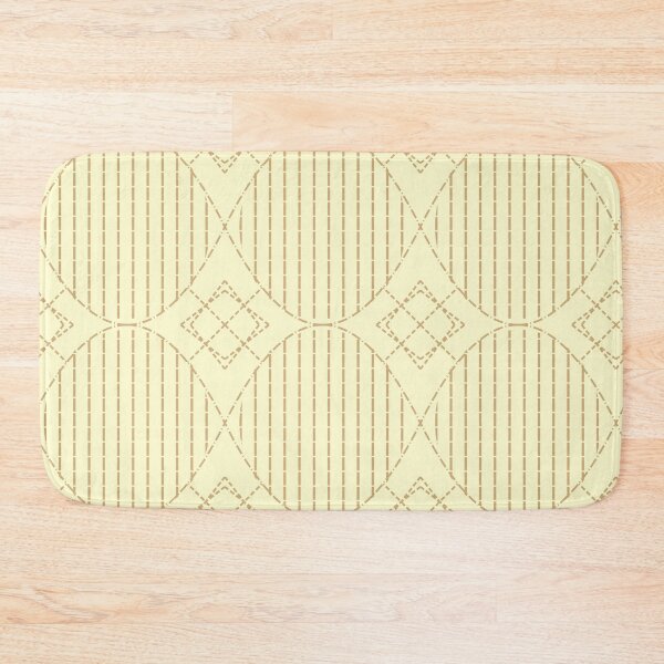 Item preview, Minimalist beige DNA circular seamless pattern with geometric dashed lines designed and sold by Longsilp.