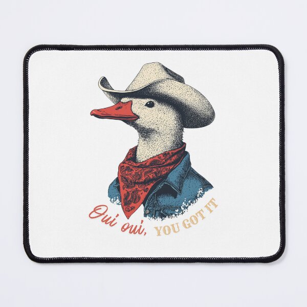 Item preview, Cowboy Duck Oui Oui You Got It Funny Western Positive Vibes Gift designed and sold by DustGoldStudio.