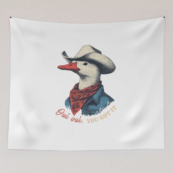 Item preview, Cowboy Duck Oui Oui You Got It Funny Western Positive Vibes Gift designed and sold by DustGoldStudio.