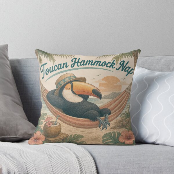 Item preview, Toucan Relaxing in Tropical Hammock designed and sold by Mindful56.