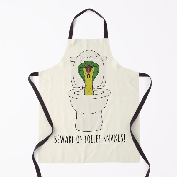 Item preview, Funny Beware Of Toilet Snakes Cobra Gag designed and sold by Imaginationbeyond.