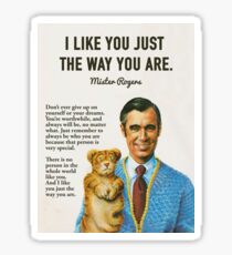 Mr Rogers Inspiring Quotes Sticker