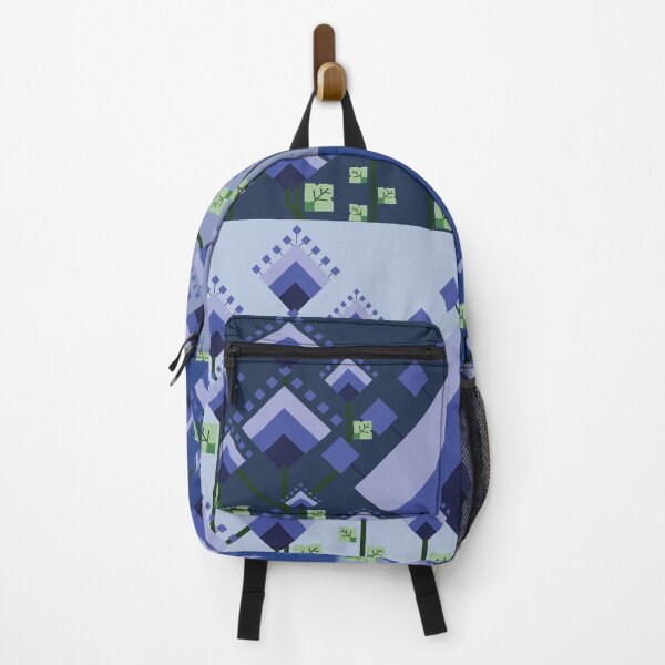 Item preview, Abstract Geometric Floral Pattern in Cool Blue Shades designed and sold by PowerAntShop.