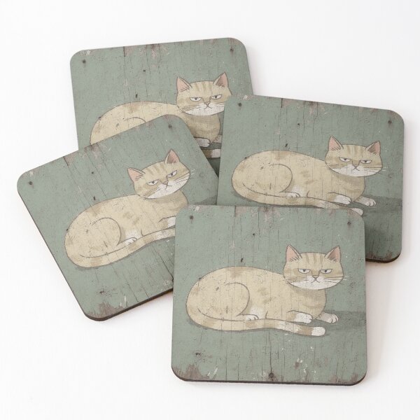Item preview, Annoyed Loaf Cat Folk Art designed and sold by PictorialWhimsy.