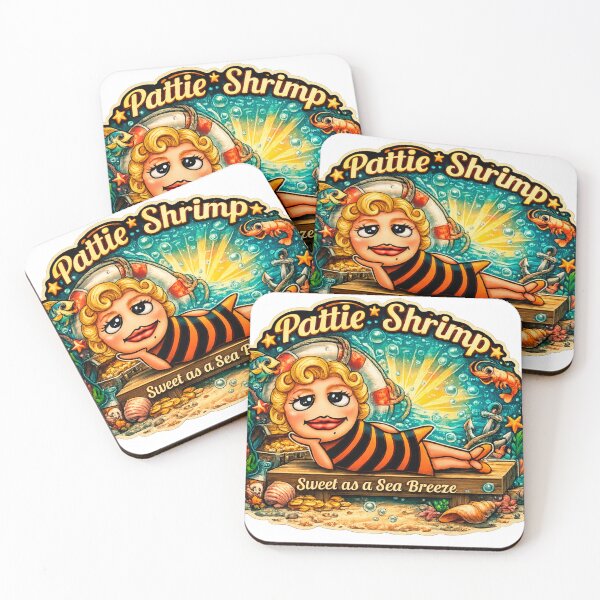 Item preview, Pattie Shrimp: Retro Pin-up Mermaid Kitsch Aesthetic designed and sold by Surreal Characters & Cute Pups.